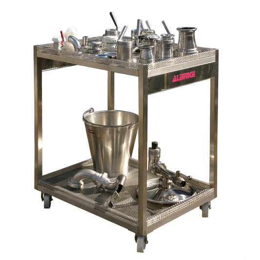 Carrello porta accessori a due piani