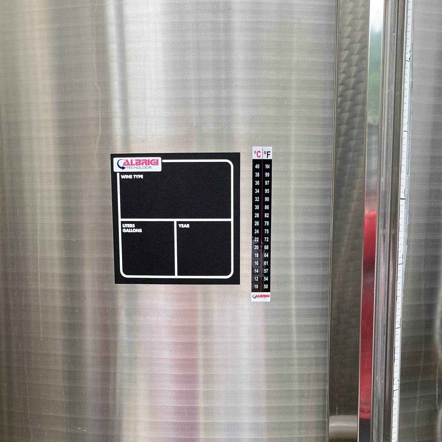 Termoled - Termometro Adesivo a Cristalli Liquidi per Serbatoi in Acciaio