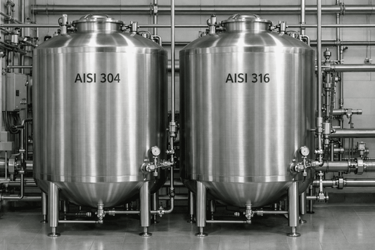 Acciaio inox 304 o 316: quale scegliere per un serbatoio alimentare
