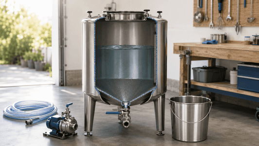 Il primo serbatoio inox per chi produce in garage: cosa non deve mancare