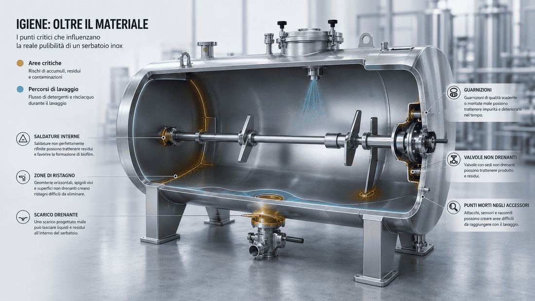 Serbatoi inox e igiene: oltre il materiale