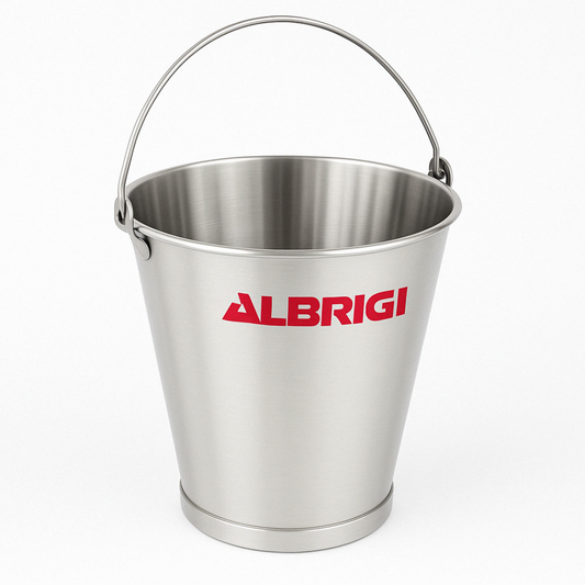 Secchio in acciaio inox da 15 litri con fascetta inferiore