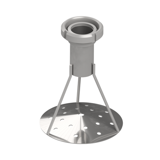 Disco dispersore in acciaio inox dritto con attacco DIN 50 maschio girella