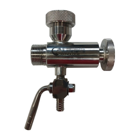 Rubinetto inferiore 1" gas tubi di livello Ø 20 mm (per prodotti melmosi)